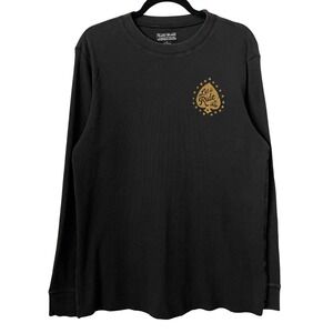 Lucky Brand Thermal Shirt Mens XL Gray Sin City Biker Moto Grunge Faded Y2K